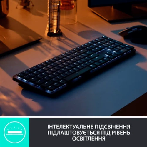 Клавиатура Logitech MX Wireless Illuminated Performance Graphite Clicky (920-010759): Количество клавиш 109