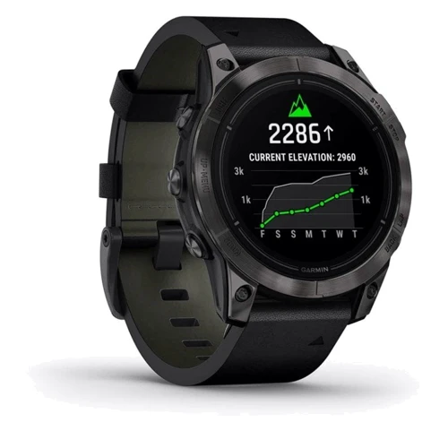 Смарт-часы Garmin Epix Pro (Gen 2) 47mm Sapphire Carbon Grey DLC Titanium with Black Leather Band (010-02803-30): Время работы до 16 дней