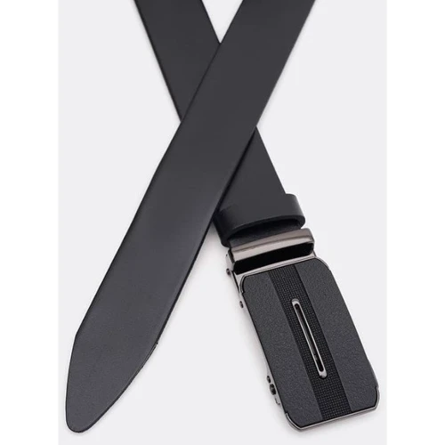 Чоловічий ремінь Borsa Leather чорний (125v1genav33-black): Стать Мужской