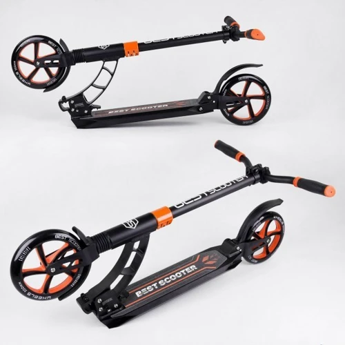 Самокат алюмінієвий Best Scooter SHARK червоний (23023): Матеріал коліс поліуретан