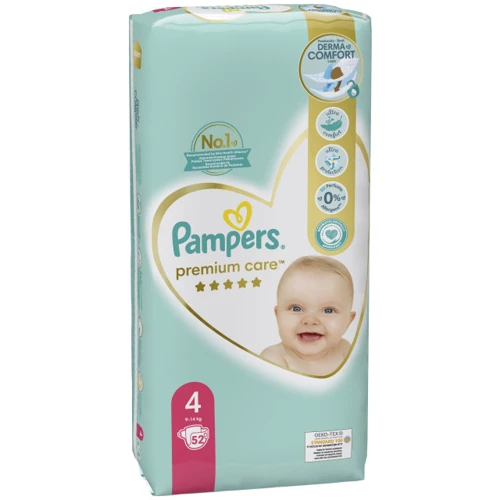 Подгузники Pampers Premium Care Maxi Размер 4 (9-14 кг) 52 (4015400278818) фото 6