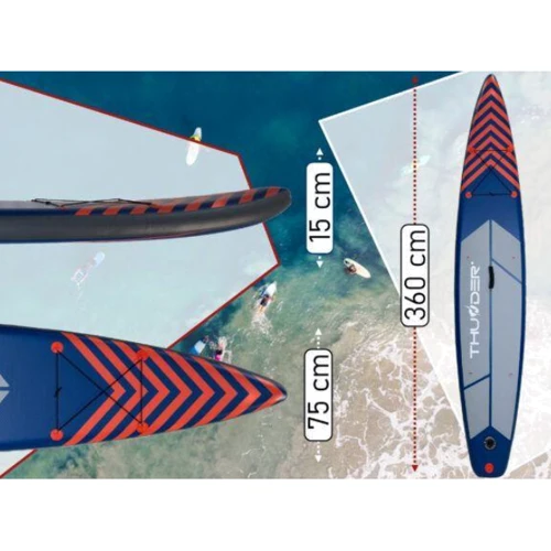 Надувна дошка SUP THUNDER STEEL RED 365 (STEEL RED) фото 2