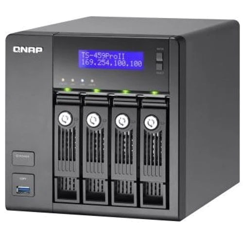 Сетевой накопитель (NAS) QNAP TS-459 Pro II: Слоты для дисков 4 x 3,5" SATA I/II