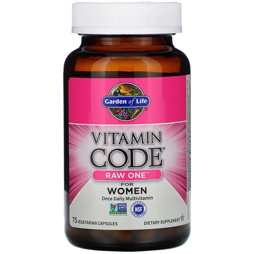 Garden of Life Vitamin Code, RAW One, Once Daily Multivitamin for Women, 75 Vegetarian Capsules (GOL-11403): Форма выпуска Капсулы