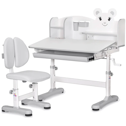 Комплект меблів (стіл + стільчик + полиця) Mealux BD-29 Panda XL Grey (BD-29 G): Вік дитини від 3-х років