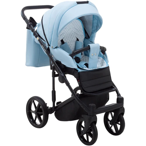 Коляска 2 у 1 Adamex Porto Light ECO шкіра 100% SA-17 блакитний: Можливість встановлення люльки опция