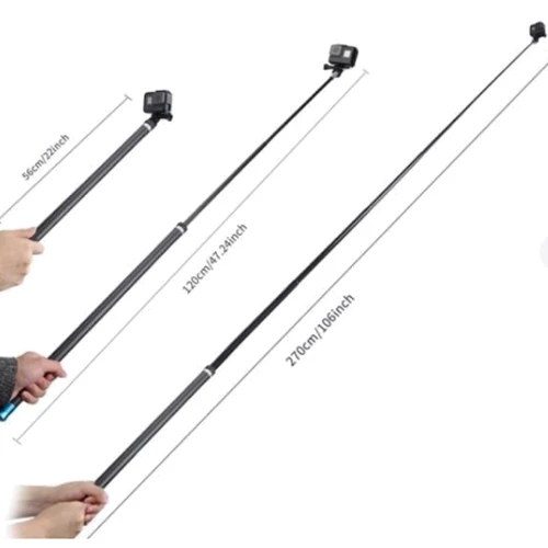 Длинный карбоновый монопод TELESIN 2.7 м V2 для GoPro GP-MNP-270-02: Тип аксессуара Монопод
