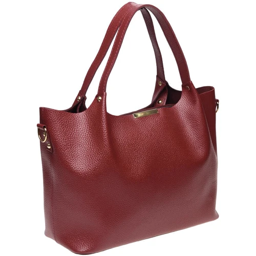 Женская сумка шоппер Ricco Grande бордовая (1L943-burgundy)