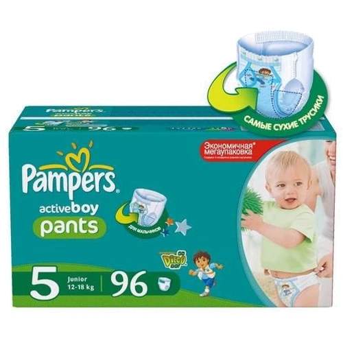 PAMPERS Active Boy Junior (12-18 кг) 96