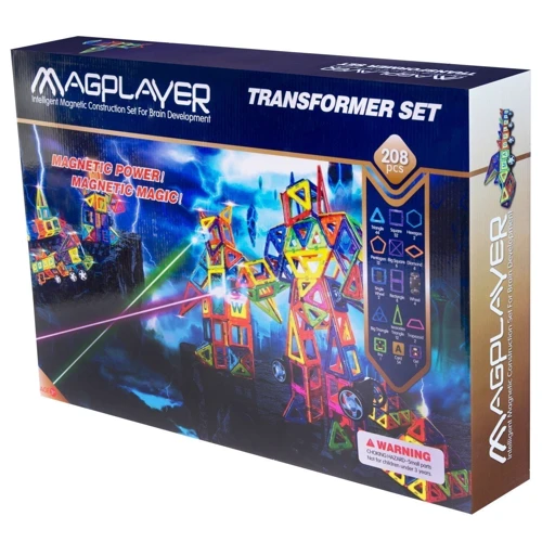 Магнитный констуктор MagPlayer 208 эд. (MPB-208)