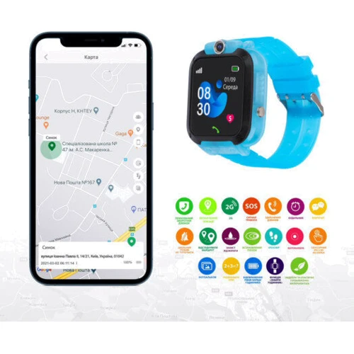 Смарт-часы AmiGo GO007 FLEXI GPS Blue: Емкость батареи, мАч 400