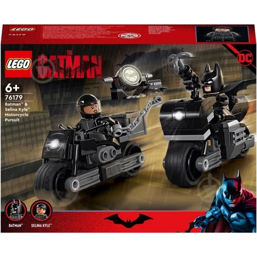 Конструктор LEGO Super Heroes DC Batman Бетмен та Селіна Кайл: переслідування на мотоциклі (76179)