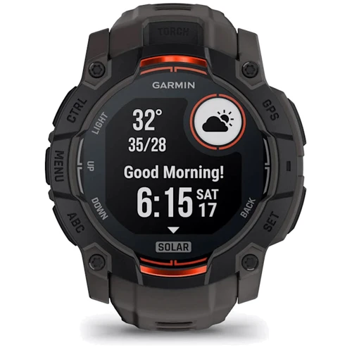 Смарт-часы Garmin Instinct 3 Solar 50mm Black with Charcoal Band (010-02935-00) фото 12