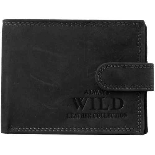 Мужское портмоне Always Wild черное (DNKN1187L-black): Материал Натуральная кожа