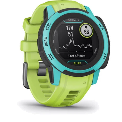 Смарт-часы Garmin Instinct 2S Surf Edition Waikiki (010-02563-02): Время работы до 28 дней в режиме умных часов, GPS: До 30 часов.