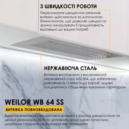 Вытяжка Weilor WB 64 SS: Управление Механическое
