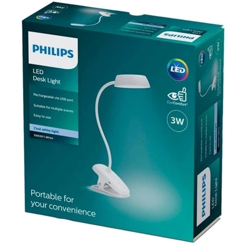 Лампа настольная Philips LED Reading Desk lamp Donutclip 3W, 4000K, 1200mAh (Lithium battery), белый: Назначение В детскую