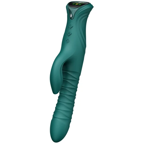 Пульсатор-кролик с вибрацией Zalo Mose 2 Turquoise Green