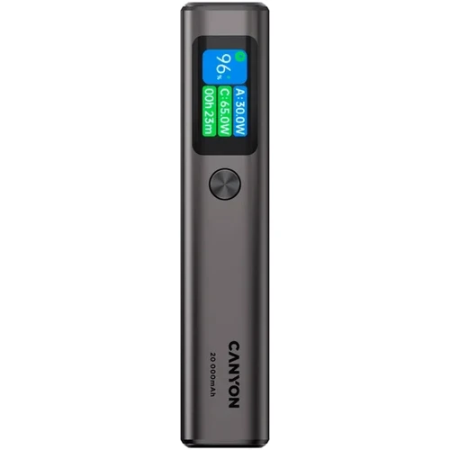 Внешний аккумулятор Canyon Power Bank 20000mAh OnPower 230 TFT PD 130W Dark Grey (CNS-CPB230DG): Количество USB 3
