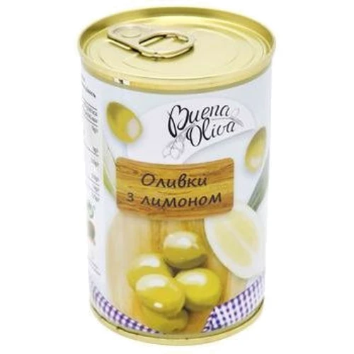 Оливки BUENA OLIVA зеленые с лимоном, ж/б 314 мл (PLK8427598100653)