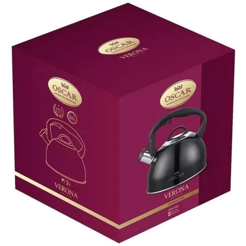 Чайник OSCAR Verona 3 л (OSR-1002): Особенности Фиксированная ручка, Свисток