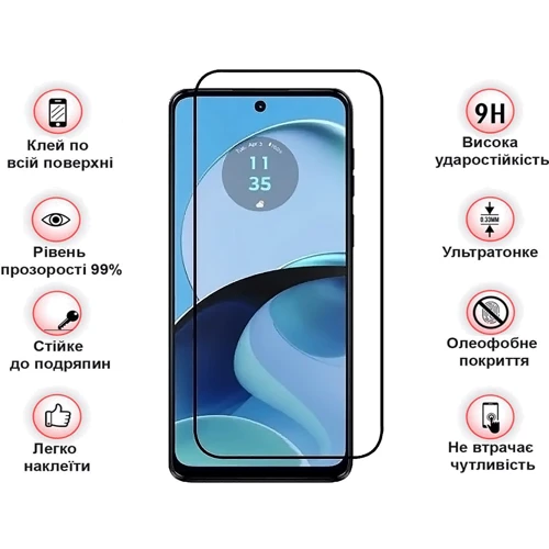 Аксессуар для смартфона BeCover Tempered Glass Black for Motorola Moto G14 (709935)