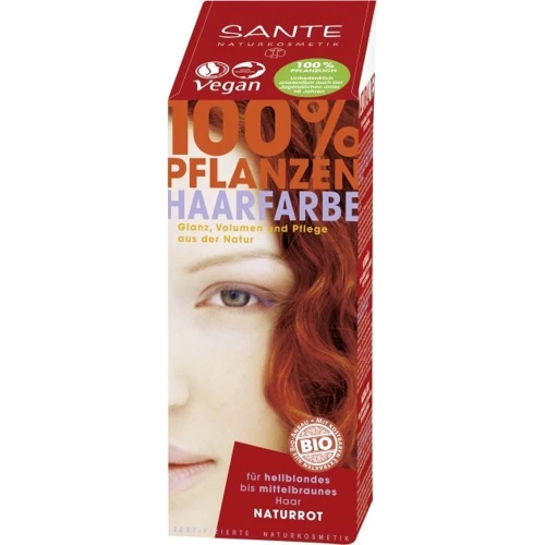Sante Natural Hair Colors БИО-Краска-порошок для волос растительная Натуральный красный/Natural Red 100g