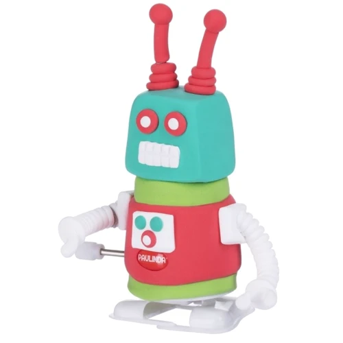 Маса для ліплення Paulinda Super Dough Robot заводний механізм (крокує), червоний PL-081178-1: Вік від 5-ти років