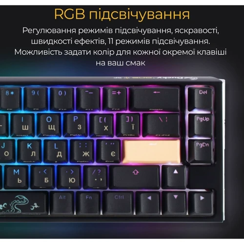 Клавиатура Ducky One 3 SF Cherry MX Red RGB Black UA (DKON2167ST-RUAPXCLAWSC1) фото 8