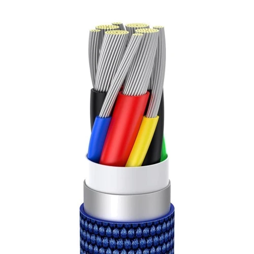 Кабель Baseus Cable USB-C to USB-C Crystal Shine 100W 1.2m Blue (CAJY000603): Длина 1.2 м