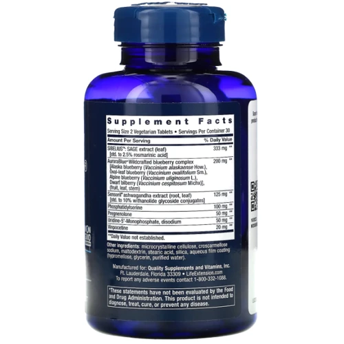 Life Extension Cognitex Elite Pregnenolone Прегненолон 60 таблеток: Форма выпуска Таблетки