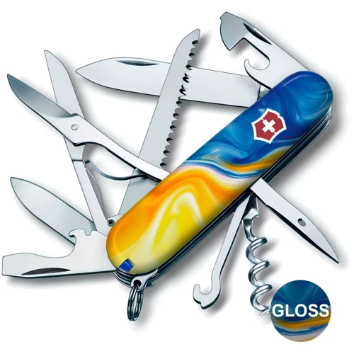 Мультитул Victorinox HUNTSMAN UKRAINE Желто-синие краски (Vx13713.7_T3250pw): Тип мини-мультитул