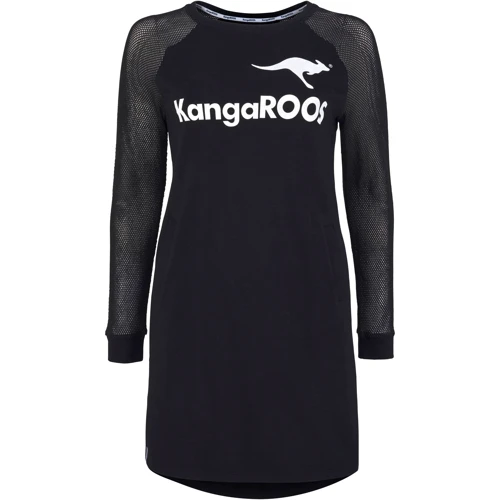 Платье KangaROOS 241999 50-52 черное спортивное до середины бедра: Фасон рукава Реглан