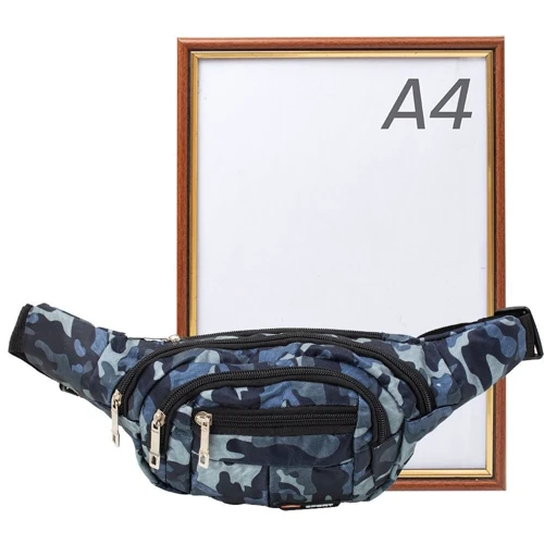 Мужская поясная сумка Valiria Fashion синяя (4DETBP3351-6-9): Застежка Молния