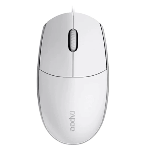 Мишка RAPOO N100 White: Ергономіка симетрична для лівшів