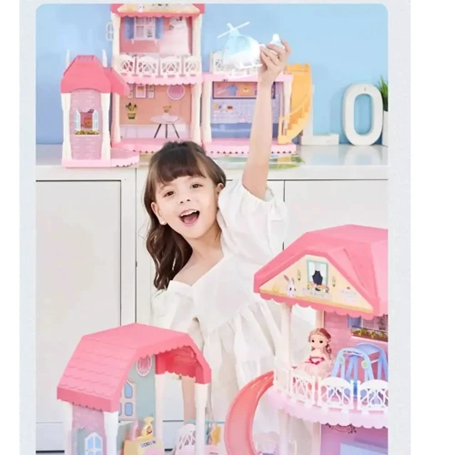 Кукольный домик Fairy care 2 куклы, мебель, посуда, аксессуары (7003)