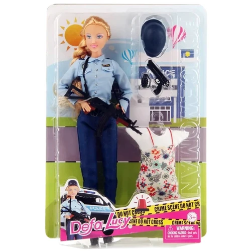 Кукла с нарядом Bambi DEFA Lucy 8388-BF полиция + платье (Белый)