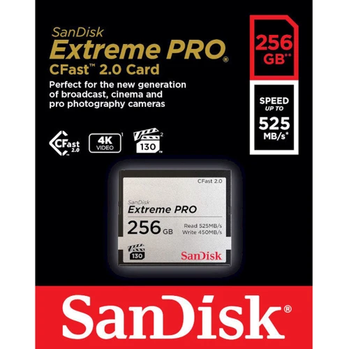 Карта памяти SanDisk 64GB CFast 2.0 Extreme Pro (SDCFSP-256G-G46D): Тип карты CFexpress