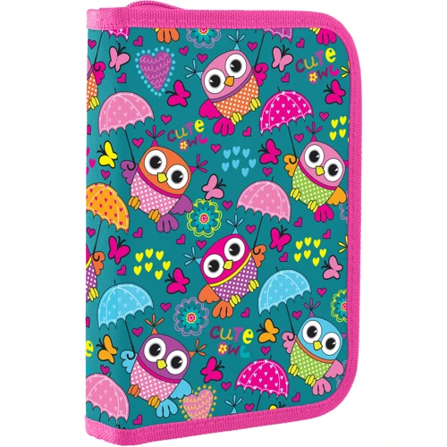 Пенал твердый одинарный с клапаном 1 Вересня HP-03 "Owl party" (532703)