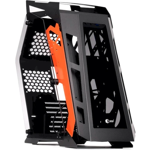 Корпус QUBE Stalker Black-Orange noFAN (STALKER_NMBU3)