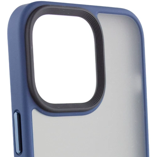 Чохол для iPhone Mobile Case TPU+PC Metal Buttons Blue для iPhone 13 Pro Max: Тип чохла накладка на заднюю часть