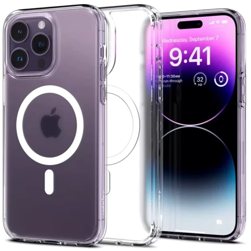 Чехол для iPhone Spigen Ultra Hybrid MagFit Frost Clear (ACS05587) for iPhone 14 Pro