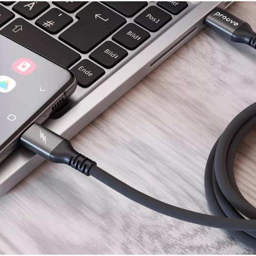 Кабель Proove Cable USB-C to USB-C ReGen Silicone 60W 1m Black (CCRS60002201): Довжина 1 м
