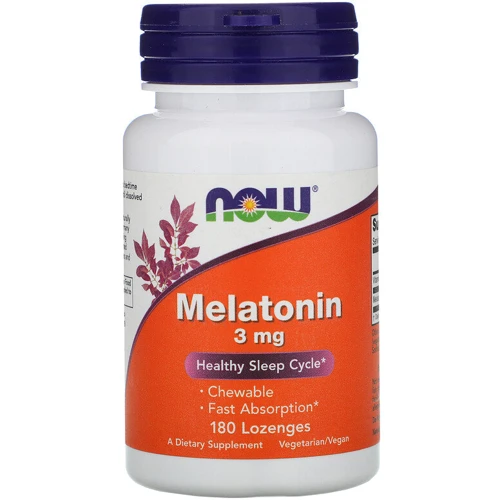 Now Foods Melatonin, 3 mg, 180 Lozenges (NOW-03259)