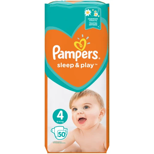 Підгузки Pampers Sleep & Play Maxi Розмір 4 (9-14 кг), 50 шт (8001090669056) фото 11