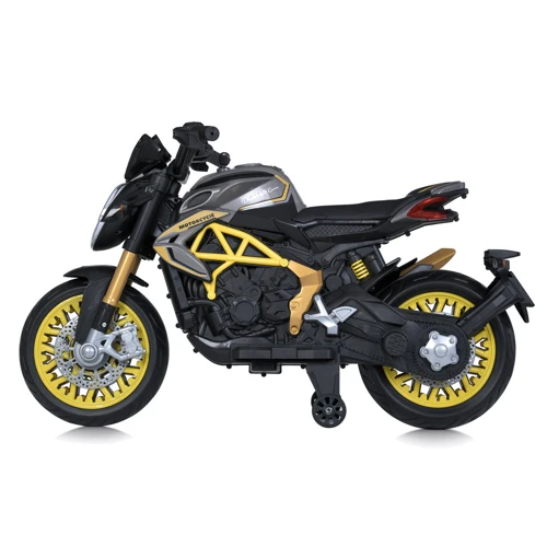 Детский двухколесный электромотоцикл Bambi серо-желтый (M 5827EL-11)