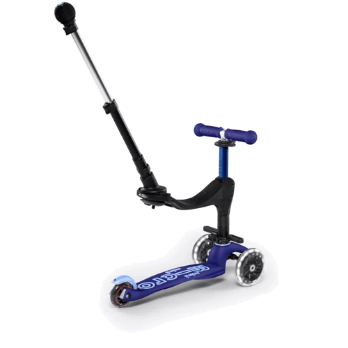 Самокат Micro серии Mini 3in1 Deluxe Plus LED – Синий (до 50 kg, до 20 kg с сидением, 3-х колесны (MMD145) фото 9