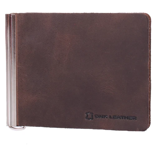 Мужской зажим для денег DNK Leather коричневый (DNK-Spring-clamp-plus-F)