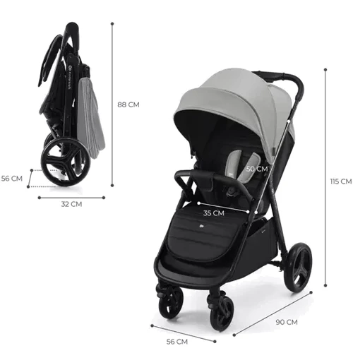 Прогулочная коляска Kinderkraft Rine Moonlight Grey (KSRINE00GRY0000) фото 10