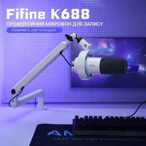 XLR Микрофон Fifine K688W: Крепление Подвес